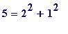 5 = 2^2+1^2